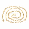 Brass Rolo Chain Necklace Making MAK-F036-01G-2