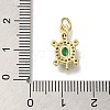 Rack Plating Brass Micro Pave Cubic Zirconia Pendants X-KK-K373-14G-3