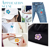  28Pcs 14 Style Plum Blossom & Butterfly Pattern Computerized Embroidered Cloth Patch DIY-NB0008-37-7