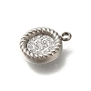 304 Stainless Steel Rhinestone Pendants STAS-A104-01P-2