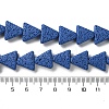 Triangle Dyed Natural Lava Rock Beads Strands G-O126-04A-03-4