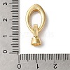 Brass Micro Pave Clear Cubic Zirconia Fold Over Clasp KK-C062-040G-02-3