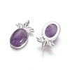 Natural Amethyst Pendants G-L512-L15-2