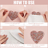 CRASPIRE 4 Styles Heart Hotfix Rhinestone Appliques PATC-CP0001-02A-6