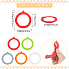 Gorgecraft 10Pcs 5 Colors Silicone Rings AJEW-GF0005-71-2