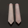 Natural Rose Quartz Pointed Pendants X-G-E403-64-1