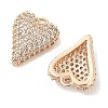 Brass Micro Pave Clear Cubic Zirconia Pendants KK-S388-01G-01-2