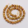 Natural Tiger Eye Bead Strands G-P230-08-E-8mm-2