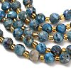 Electroplated Natural Druzy Geode Crystal Beads Strands G-F833-P01-8mm-05-4
