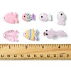 14Pcs 7 Colors Painted Glass Beads LAMP-FS0001-60-5