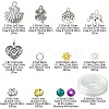 DIY Glass Beads & Alloy Pendant Bracelets Jewelry Making Kits DIY-FS0006-25-4