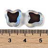 Two Tone Crackle Glass Beads GLAA-Z007-05A-4