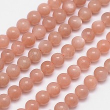 Natural Sunstone Beads Strands G-M262-6mm-06