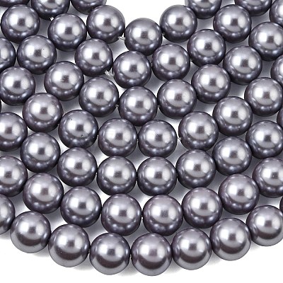 Eco-Friendly Dyed Glass Pearl Round Beads Strands HY-A002-10mm-RB028-1