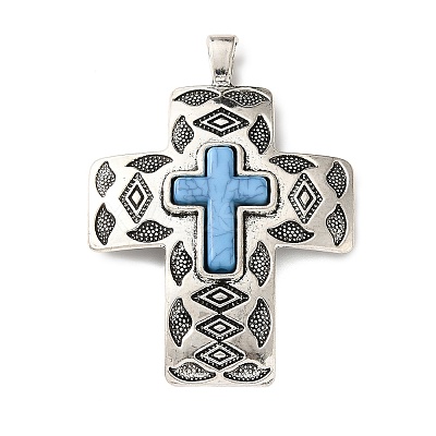 Synthetic Turquoise Pendants GG-XCP0001-01-1