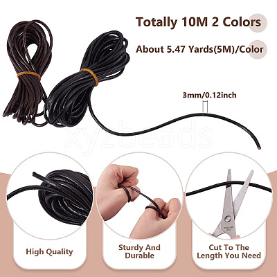 10M 2 Colors Cowhide Cord WL-TA0001-08A-1