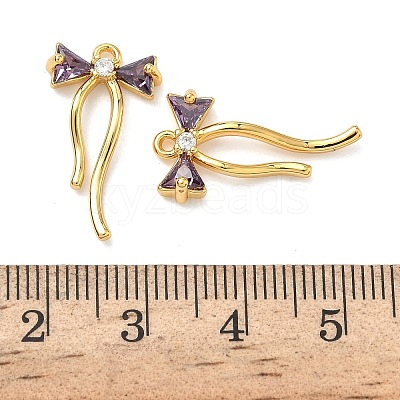 Brass Micro Pave Cubic Zirconia Pendants KK-A281-10G-01-1