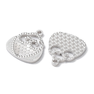 Rhodium Plated 925 Sterling Silver Charms STER-C003-15P-1