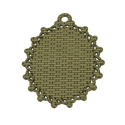 Tibetan Style Alloy Pendant Cabochon Settings TIBE-T003-11AB-NR-1