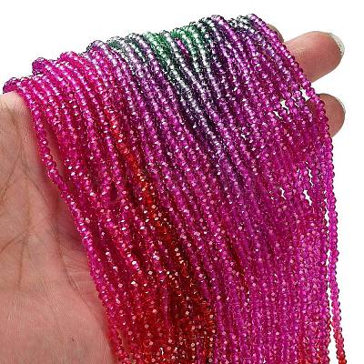 Transparent Painted Glass Beads Strands LS-DGLA-A034-T2mm-A24-1