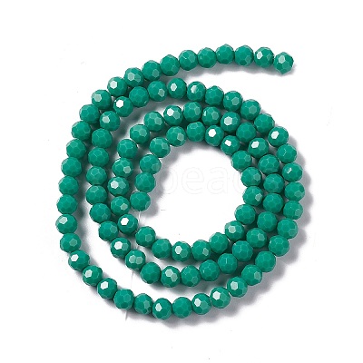 Faceted(32 Facets) Glass Beads Strands LS-EGLA-J042-36B-11-1