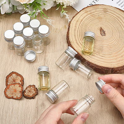 50Pcs Glass Bottles Bead Containers CON-DR0001-06B-1