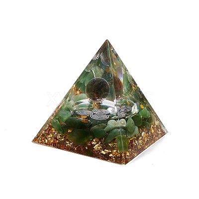 Orgonite Pyramid Resin Display Decorations DJEW-I017-01H-1
