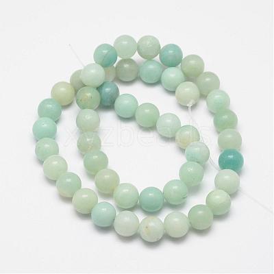 Round Natural Amazonite Bead Strands G-I183-02-6mm-1
