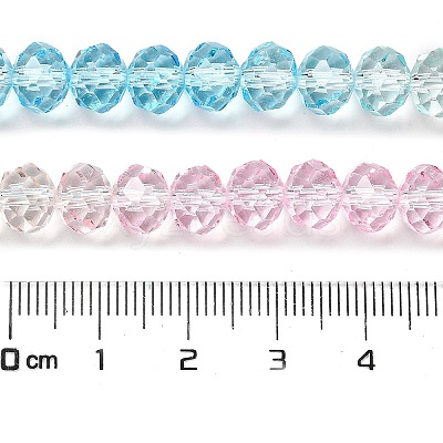 Transparent Painted Glass Beads Strands DGLA-A034-T6mm-A21-1