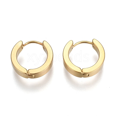 304 Stainless Steel Huggie Hoop Earrings EJEW-O087-09H-1