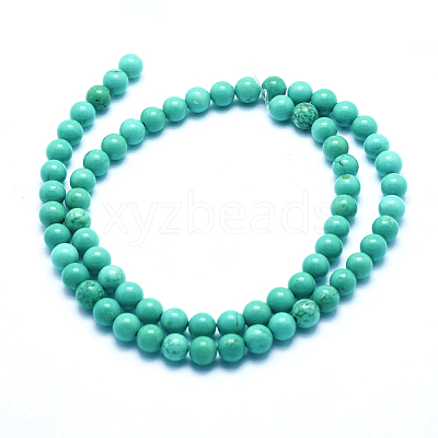Natural Magnesite Beads Strands G-K244-02-6mm-02-1