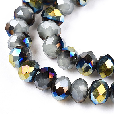 Electroplate Glass Beads Strands X-EGLA-A034-J6mm-S06-A-1