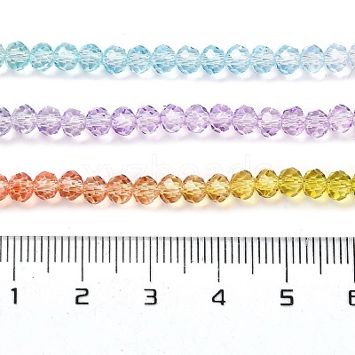 Transparent Painted Glass Beads Strands X1-DGLA-A034-T3mm-A12-1
