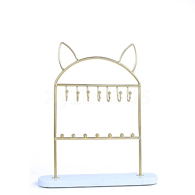 Marble Pedestal with Iron Jewelry Holder PW-WGE3854-02-1