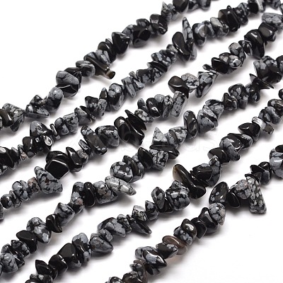 Snowflake Obsidian Chip Bead Strands G-M205-23-1