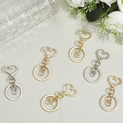 18Pcs Alloy Swivel Keychain Clasps KEYC-SP0001-48B-G-1