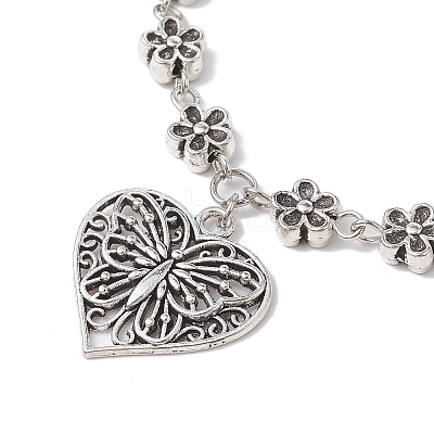 Tibetan Style Alloy Charm Bracelets BJEW-JB10096-02-1