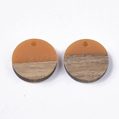 Resin & Walnut Wood Pendants RESI-S358-02C-18-1