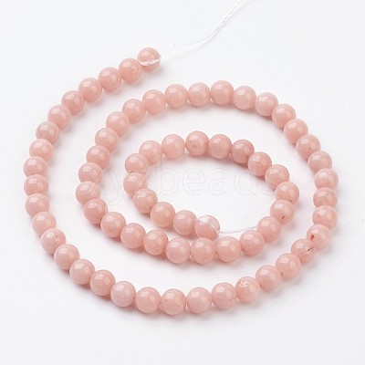 Natural Mashan Jade Round Beads Strands X-G-D263-6mm-XS22-1