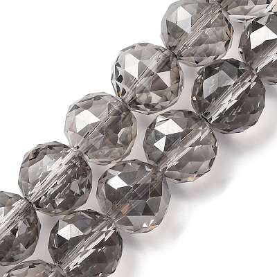 Transparent Electroplate Glass Beads Strands X-EGLA-N002-34D-F02-1