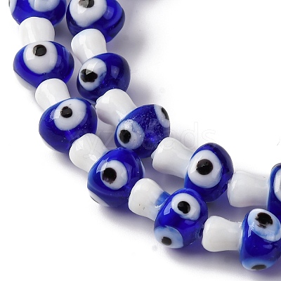 Handmade Evil Eye Lampwork Beads Strands LAMP-S069-01A-03-1