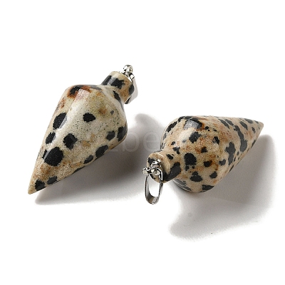 Natural Dalmatian Jasper Pendants G-Z055-02P-01-1