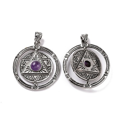 Natural Amethyst Pendants G-L524-05AS-04-1