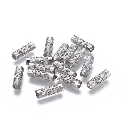 Tarnish Resistant 304 Stainless Steel Tube Beads X-STAS-P236-17P-1