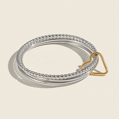 304 Stainless Steel Three-layer Bangles RT3191-1