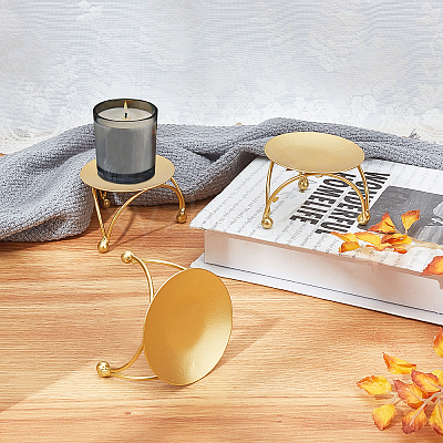 Iron Candle Holder AJEW-FH0001-12-1