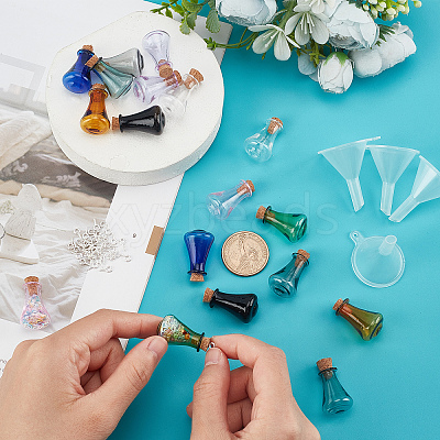 DIY Wish Bottle Pendant Making Finding Kits DIY-FH0004-31-1