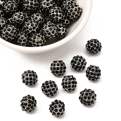 Alloy Rhinestone Beads RB-A034-10mm-A02B-1