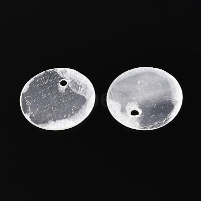 Natural Capiz Shell Disc Charms BSHE-T014-03-1