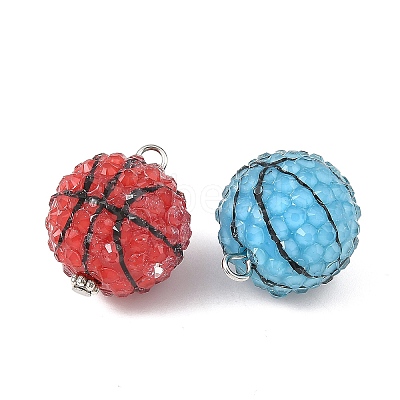 Opaque Alloy Acrylic Pendants PALLOY-JF06019-1